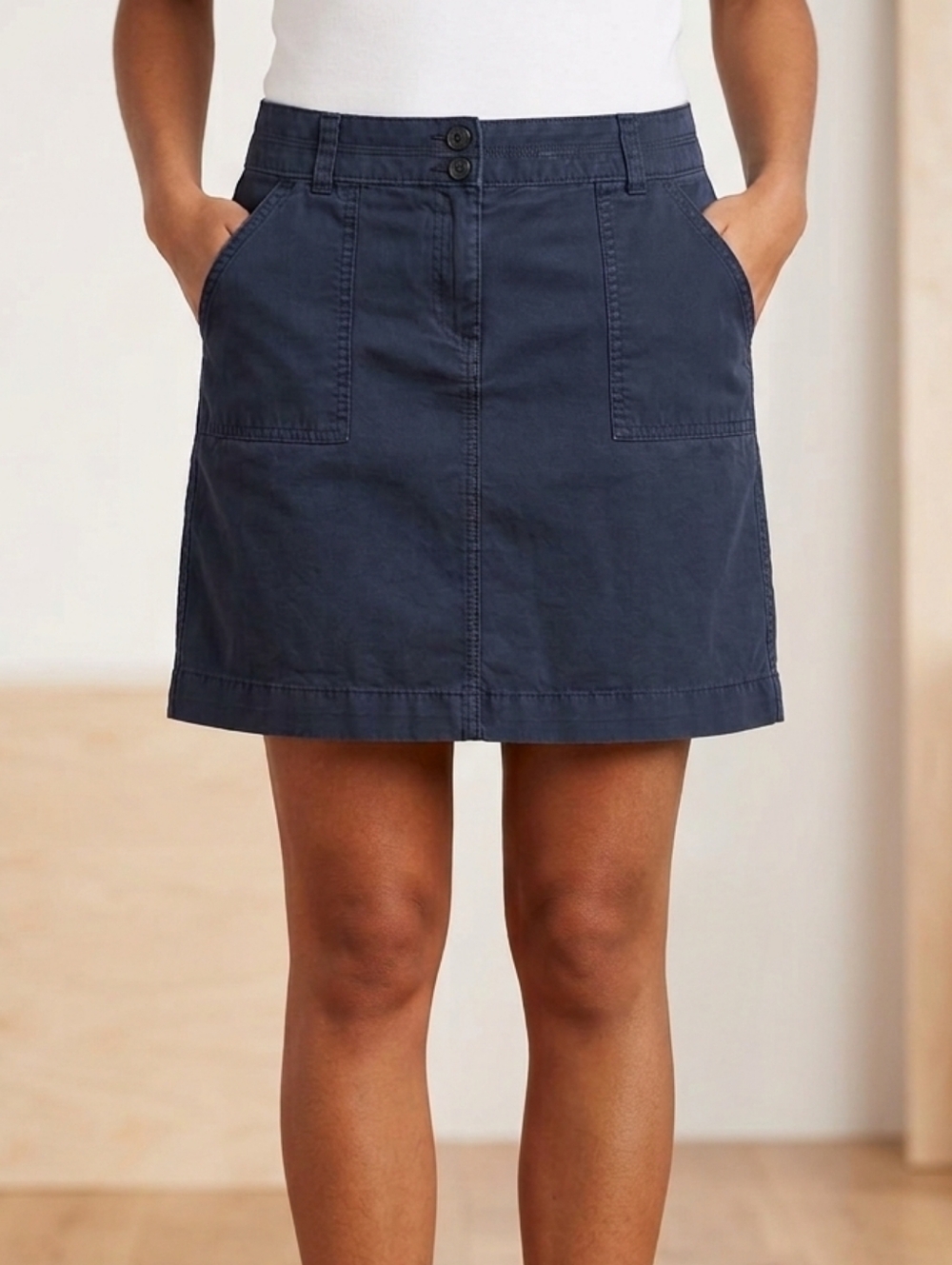 Tommy Hilfiger Preppy Navy Utility Skirt, 100% Cotton, Y2K/2000 Style, Size 6 - Picture 1 of 12